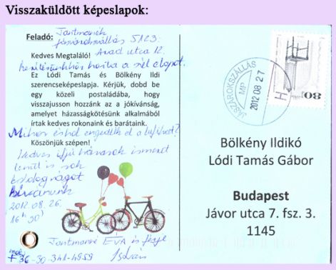 Visszaküldött képeslapok